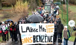 Mobilisation contre les usines à goudron de l'autoroute Castres-Toulouse, le 9 décembre 2023 à Puylaurens