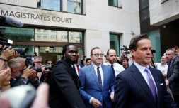 L'acteur américain Kevin Spacey quitte le tribunal de Westminster à Londres, le 16 juin 2022