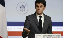 Le porte-parole du gouvernement Gabriel Attal, le 26 janvier 2022 à l'Elysée
