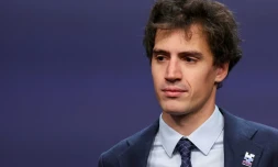 Arthur Mensch, co-fondateur et président de Mistral AI, le 2 novembre 2023 à Bletchley, dans le centre de l'Angleterre