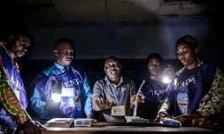 Dépouillement de l'élection présidentielle en République démocratique du Congo (RDC), le 30 décembre 2018 à Kinshasa.