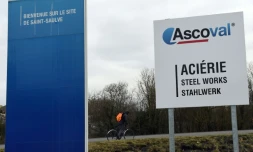 Salarié arrivant à l'usine Ascoval de Saint-Saulve (Nord) le 29 janvier 2018