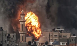 Une frappe israélienne sur Rafah, dans le sud de la bande de Gaza, le 20 décembre 2023