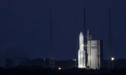 La fusée Ariane V - Vol VA239 le 5 septembre 2017 sur le pas de tir du centre spatial de Kourou en Guyane