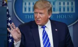 Le président américain Donald Trump lors de sa conférence de presse à la Maison Blanche, le 23 avril 2020