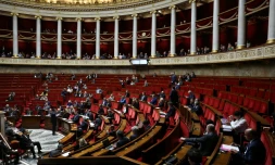 Vue générale de l'hémicycle de l'Assemblée nationale, le 28 janvier 2026 à Paris
