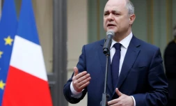 Bruno Le Roux lors de la passation de pouvoirs le 22 mars 2017 à Paris 