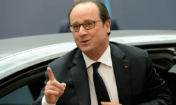 Le président français François Hollande à Bruxelles le 20 octobre 2016