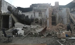 Une maison détruite dans la ville syrienne rebelle de Douma, près de Damas, le 30 décembre 2016 