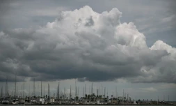 La tempête tropicale Béryl s'approche de Corpus Christi, au Texas, le 7 juillet 2024.