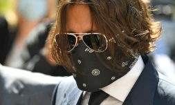 L'acteur Johnny Depp, arrive au tribunal Ă Londres, le 7 juillet 2020
