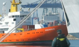 Arrivée du navire humanitaire Aquarius le 17 juin 2018 à Valence