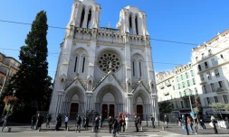 La basilique Notre-Dame de l'Assomption Ă Nice, le 30 octobre 2020
