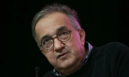 Le patron de Fiat Chrysler Sergio Marchionne lors d'une conférence de presse le 9 octobre 2017 à New York. M. Marchionne est décédé mercredi 25 juillet 2018
