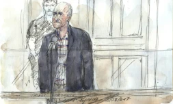 L'agresseur présumé de Nathalie Kosciusko-Morizet, Vincent Debraize, 55 ans, maire de Champignolles (Eure), le 19 juin 2017 lors de son procès à Paris