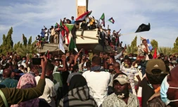 Manifestation à Khartoum, le 19 décembre 2021 au Soudan