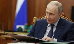 Le président russe Vladimir Poutine à Moscou, le 18 juillet 2025