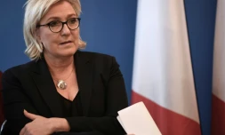 Marine Le Pen le 8 décembre à Nanterre, au nord-ouest de Paris