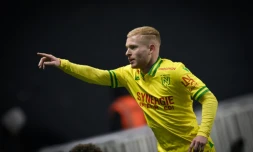 Le Nantais Florent Mollet buteur contre Nice, le 2 décembre 2023 à Nantes