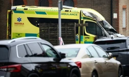 Une ambulance d'une association juive endommagée à Londres, le 23 mars 2026