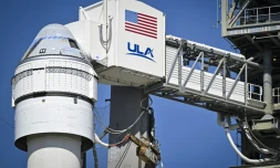 La fusée de ULA Atlas V avec le vaisseau Starliner à son sommet, avant sa première mission avec des astronautes à bord, le 31 mai à Cap Canaveral en Floride
