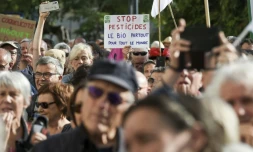Manifestation de soutien en faveur d'un maire ayant pris un arrêté anti-pesticides, à Rennes, le 22 août 2019