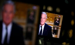 Le Premier ministre Michel Barnier lors d'une interview télévisée avec France2 à Matignon, le 3 décembre 2024