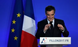 Le candidat LR à la présidentielle François Fillon, le 6 février 2017, lors de sa conférence de presse à Paris