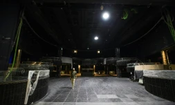 Un employé du club Hï fermé en raison de la pandémie de coronavirus, le 30 juillet 2020 à Ibiza