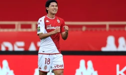 Le Japonais de l'AS Monaco, Takumi Minamino, auteur d'un doublé contre Strasbourg, le 20 août 2023 au stade Louis-II