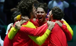 L'Espagne de Rafael Nadal sur le toit du monde en remportant la Coupe Davis devant le Canada à Madrid, le 24 novembre 2019 
