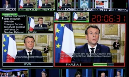 Emmanuel Macron lors de son allocution télévisée le 12 mars 2020