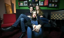 Les acteurs du film "Bang Gang (A Modern Love Story)" posent le 7 janvier 2016 à Paris