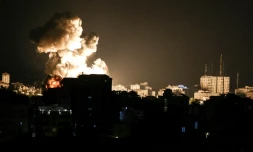 Frappes aériennes de l'armée israélienne sur la bande de Gaza, le 13 mai 2021