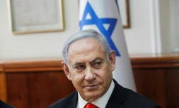 Le Premier ministre israélien Benjamin Netanyahu lors de la réunion hebdomadaire du gouvernement, le 19 janvier 2020 à Jérusalem