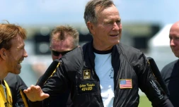 L'ancien président George H.W. Bush, le 13 juin 2004 à College Station (Texas)
