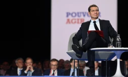 Le maire de Cannes et président de l'Association des maires de France, David Lisnard, participe au 104e congrÚs de l'organisation, le 24 novembre 2022 à Paris