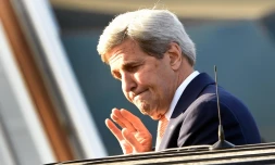 Le secrétaire d'Etat américain John Kerry arrive à Moscou, le 14 juillet 2016