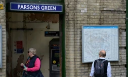 La gare de Parsons Green à sa rouverture, le 16 deptembre 2017 après l'attentat dans le sud-ouest de Londres