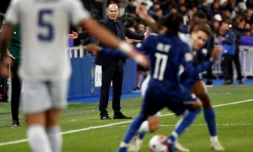 Le sélectionneur français Zinédine Zidane, lors du match nul entre les Bleus et l'Italie comptant pour la 3e journée de la Ligue des nations, le 2 octobre 2026 à Saint-Denis