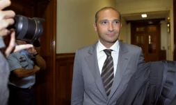 Thomas Fabius, le fils du ministre des Affaires étrangÚres Laurent Fabius, à son arrivée le 1er juin 2011 au palais de justice à Paris