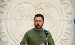 Le président ukrainien Volodymyr Zelensky, à Washington, le 11 décembre 2023