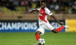 L'ailier monégasque Thomas Lemar contre le Bayer Leverkusen à Monaco, en Ligue des champions, le 27 septembre 2016