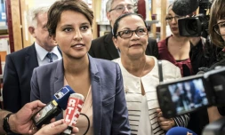 La ministre de l'Education Najat  Vallaud-Belkacem le  31 août 2015 à Dijon 