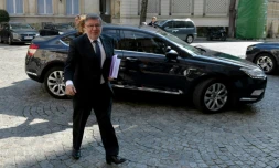 Le secrétaire d'Etat aux Transports, Alain Vidalies au ministÚre de l'Intérieur à Paris le 22 mars 2016