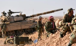 Des forces progouvernementales syriennes près de Deir Ezzor, en Syrie, le 9 septembre 2017