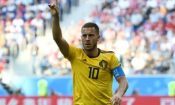 Eden Hazard sous le maillot de la Belgique, le 14 juillet 2018 au Mondial