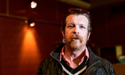 Jesse Hughes pendant une interview avec l'AFP à Stockholm le 13 février 2016