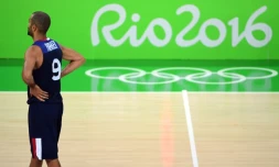 Tony Parker éliminé avec l'équipe de France par l'Espagne lors des Jeux de Rio, le 17 août 2016