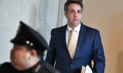 Michael Cohen, l'ex-avocat de Donald Trump, arrive au Congrès américain pour une audition à huis clos devant la commission sur le Renseignement de la Chambre des représentants, le 28 février 2019